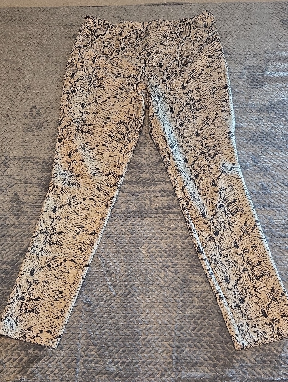 Tribal Women's Snake Print Pants in Beige and Black